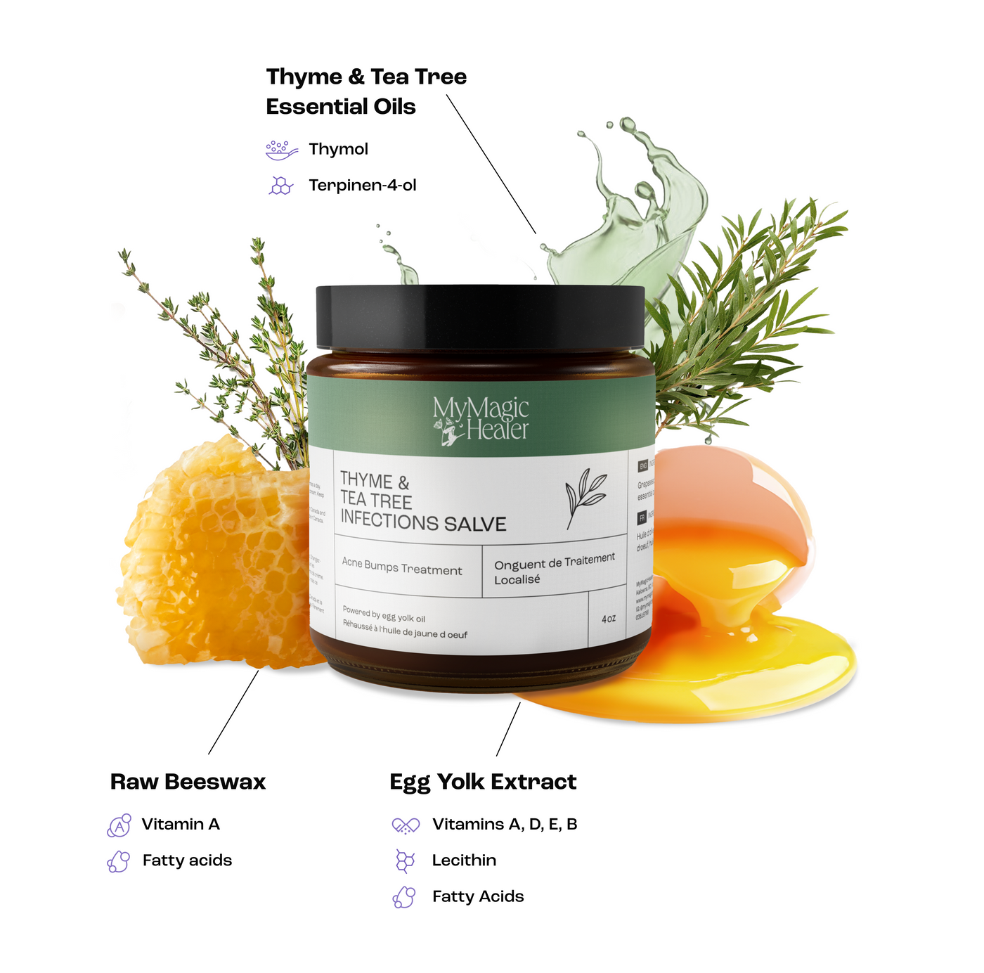 Thyme Tea Tree Flare Care MyMagicHealer Thyme tea tree flare care mymagichealer